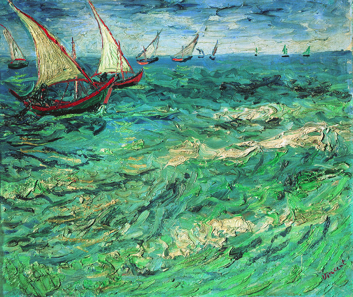 Fishing Boats at Sea - 1888.Jun at Saintes-maries-de-la-mer