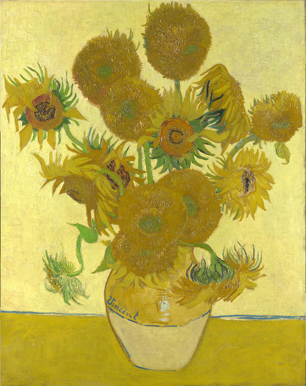 Sunflowers in a Vase- 1888.Aug at Arles