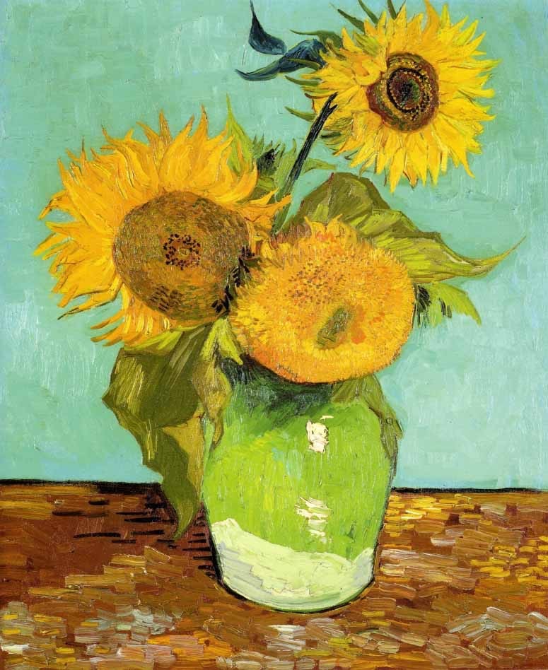 Sunflowers in a Vase - 1888.Aug at Arles