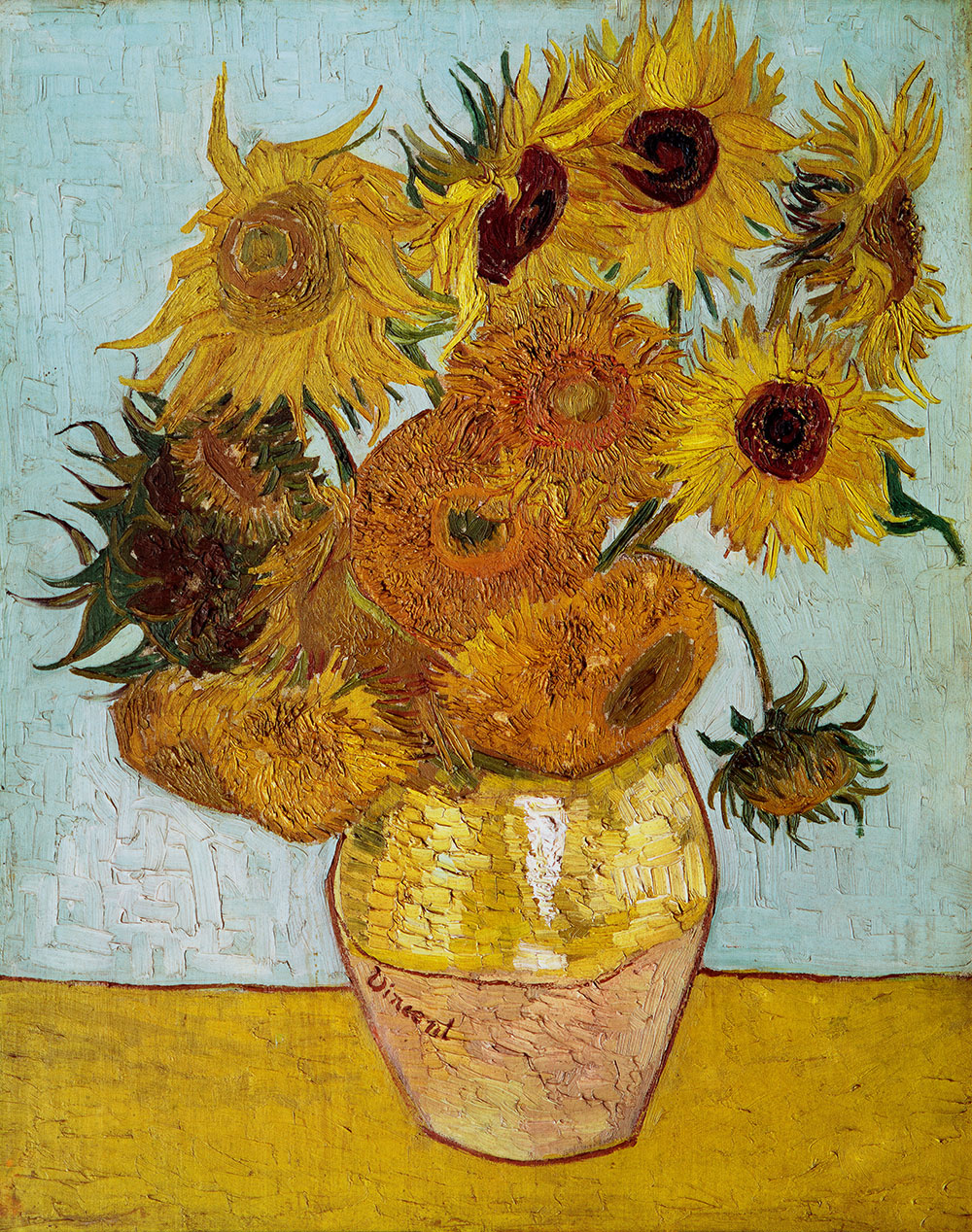 Sunflowers in a Vase- 1888.Aug at Arles