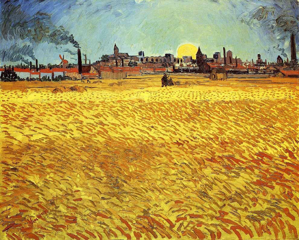 Wheatfield with Setting Sun - 1888.Jun at Arles