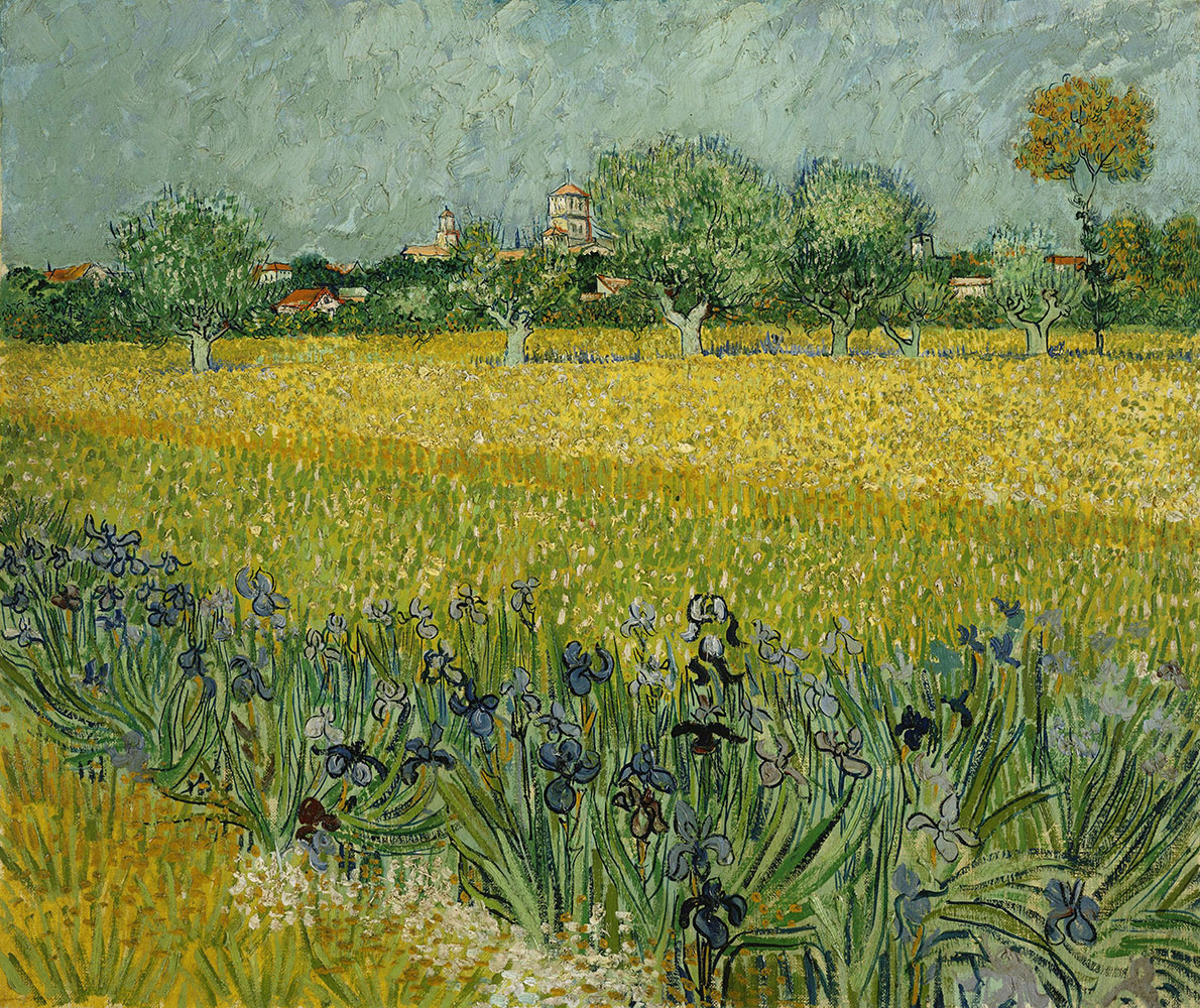 View of Arles with Irises in the Foreground - 1888.May at Arles