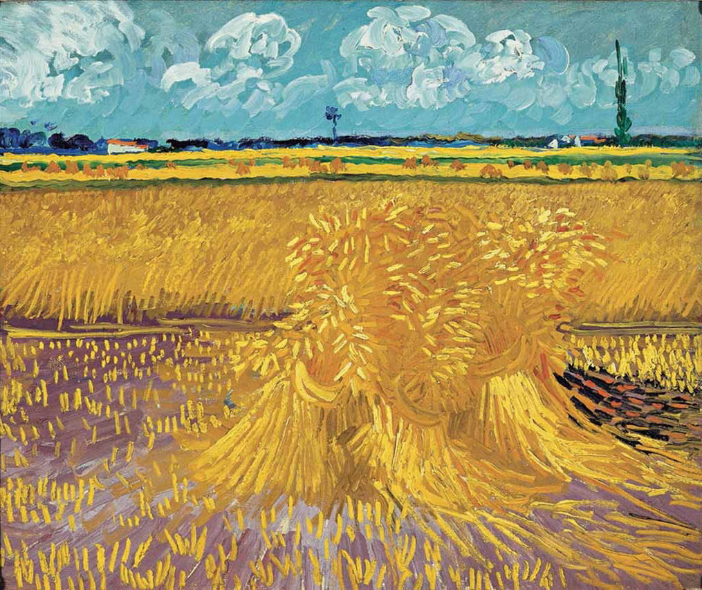 Wheatfield with Sheaves - 1888 at Arles