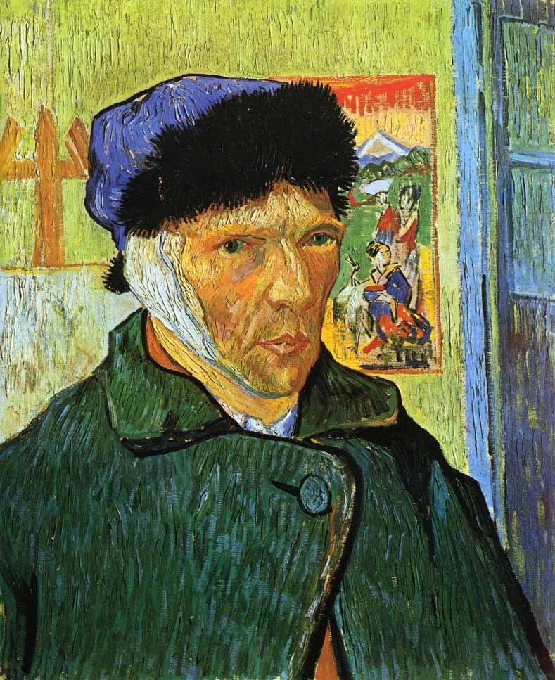 Self-Portrait with Bandaged Ear -1888.Jan at Arles