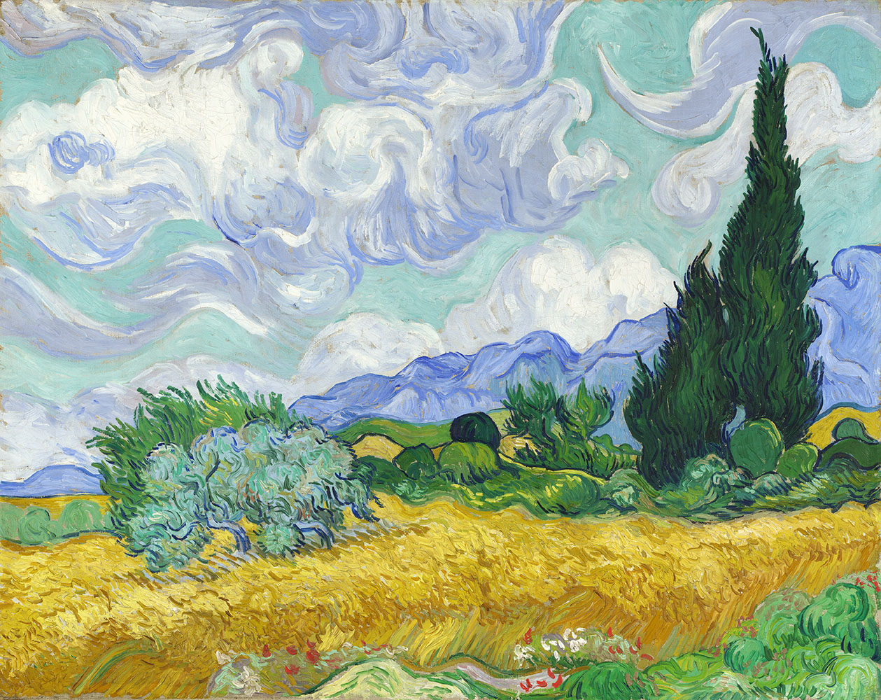 Wheat Field with Cypresses - 1889.Jun at Saint-Rémy