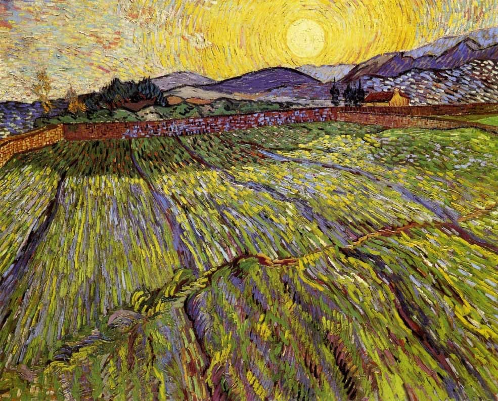 Wheatfield at Sunrise - 1889.Nov at Saint-Rémy